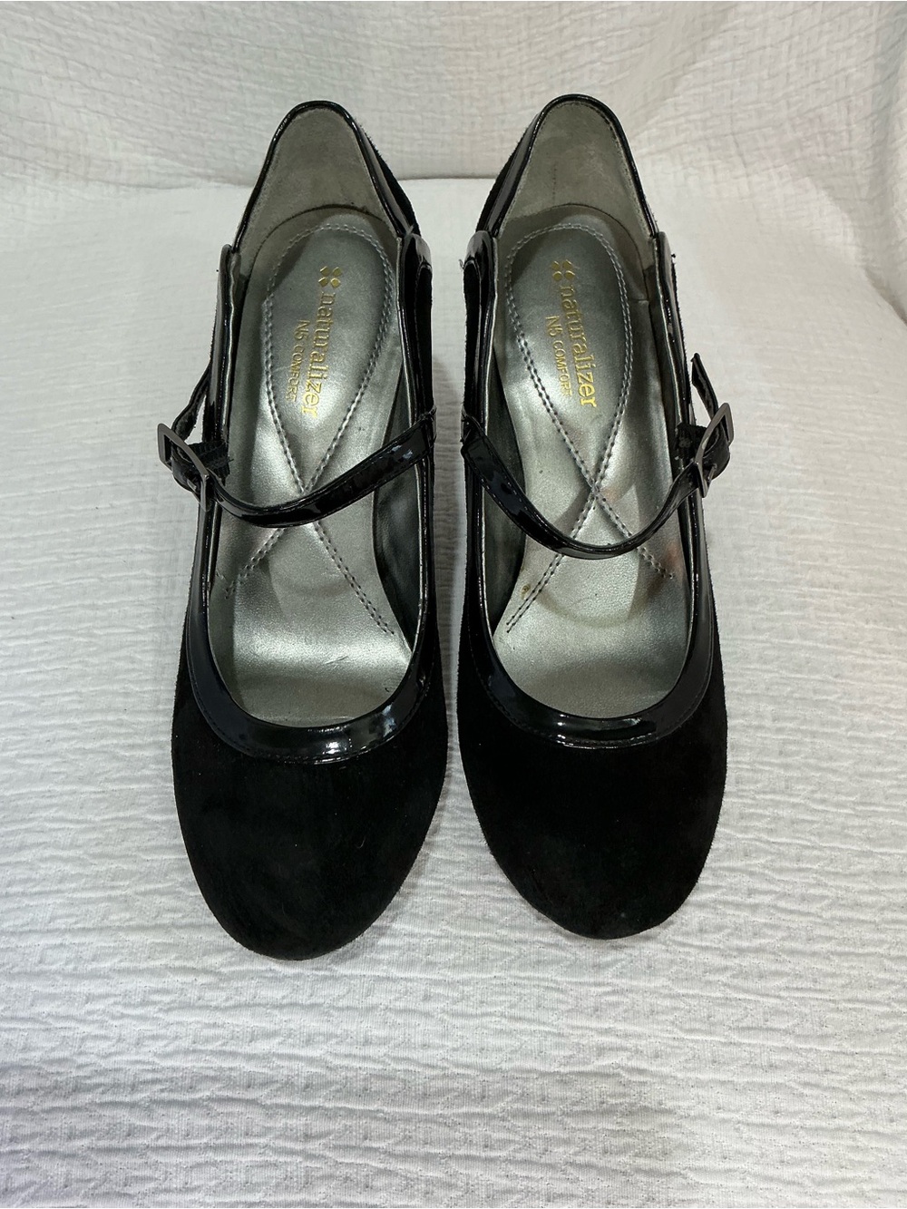 🤎 Naturalizer Brigid Black Leather 3” Heeled Mary JanePumps Heels Shoes Size 6.5 - Picture 3 of 7